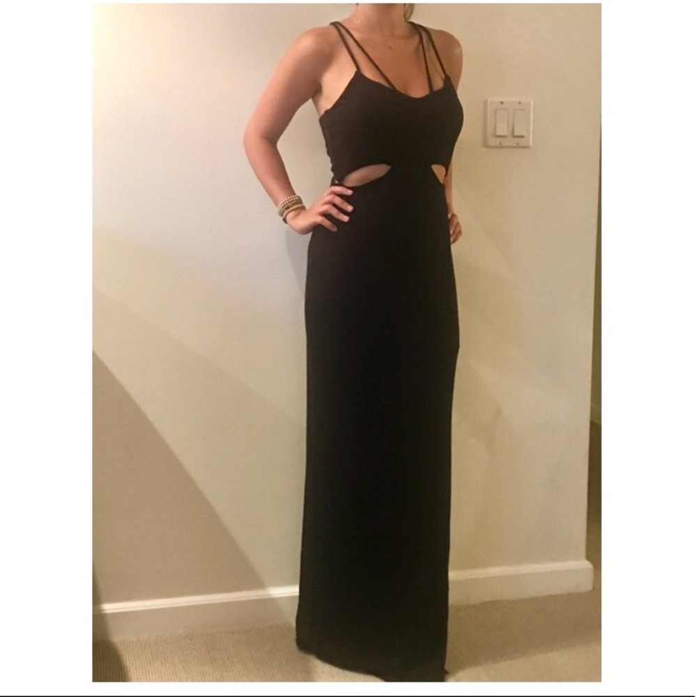 BCBG Generation Black Maxi Dress with cutouts
